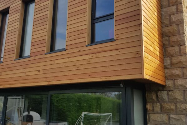 External cladding on a new build